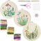 Embroidery Kit for Beginners, 3 Sets Embroidery Kit for Craft Lover Handy Stitch with Embroidery Fabric with Pattern,Full Range Accessories (Cats)